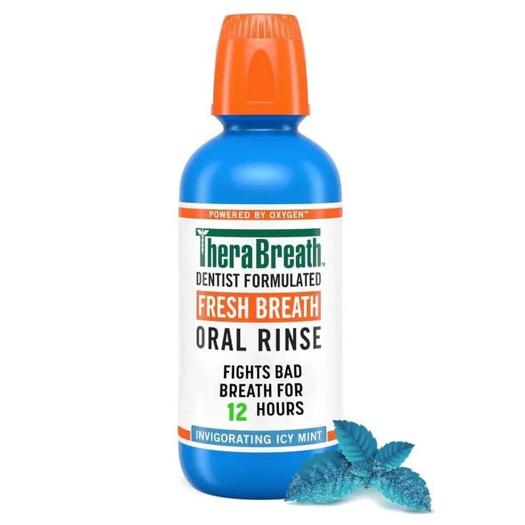 TheraBreath Fresh Breath Oral Rinse – Invigorating Icy Mint